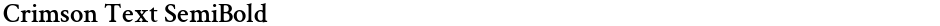 Crimson Text SemiBoldDemo