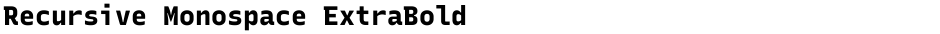 Recursive Monospace ExtraBoldDemo
