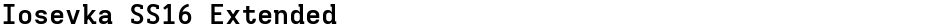 Iosevka SS16 ExtendedDemo