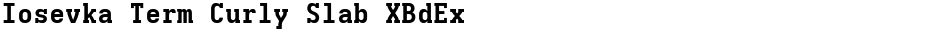 Iosevka Term Curly Slab XBdExDemo