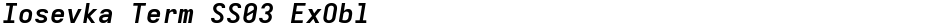 Iosevka Term SS03 ExOblDemo