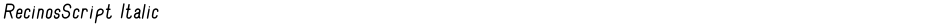 RecinosScript ItalicDemo