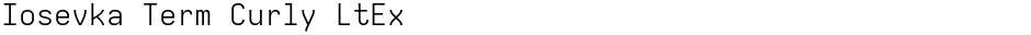 Iosevka Term Curly LtExDemo