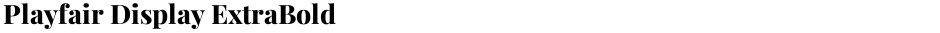 Playfair Display ExtraBoldDemo