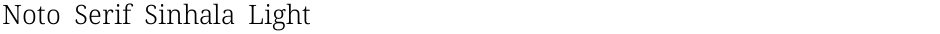 Noto Serif Sinhala LightDemo