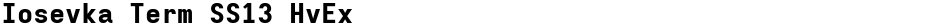 Iosevka Term SS13 HvExDemo