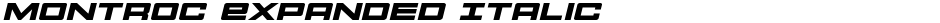 Montroc Expanded ItalicDemo