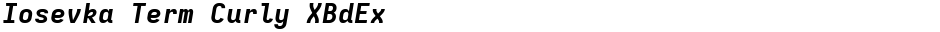 Iosevka Term Curly XBdExDemo