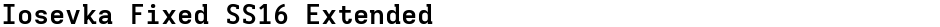 Iosevka Fixed SS16 ExtendedDemo