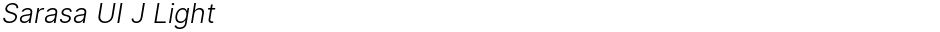 Sarasa UI J LightDemo