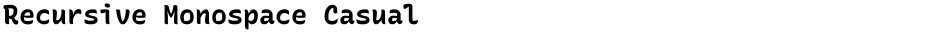Recursive Monospace CasualDemo