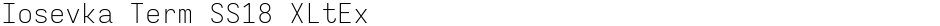 Iosevka Term SS18 XLtExDemo