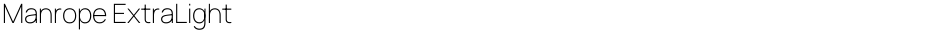 Manrope ExtraLightDemo