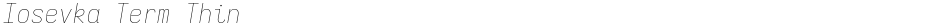 Iosevka Term ThinDemo