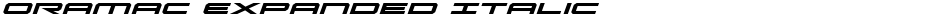 Oramac Expanded ItalicDemo
