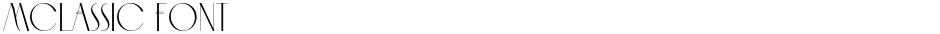 MCLASSIC FONTDemo