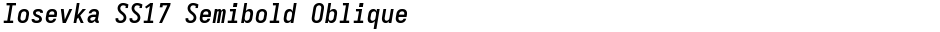 Iosevka SS17 Semibold ObliqueDemo