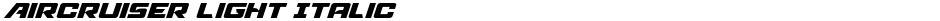 Aircruiser Light ItalicDemo