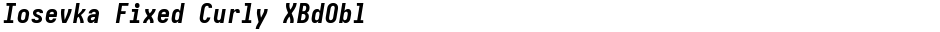 Iosevka Fixed Curly XBdOblDemo