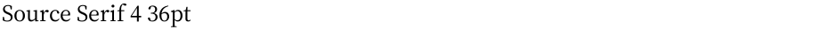 Source Serif 4 36ptDemo
