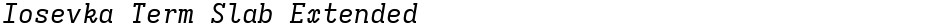 Iosevka Term Slab ExtendedDemo