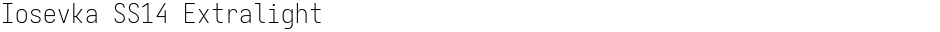 Iosevka SS14 ExtralightDemo
