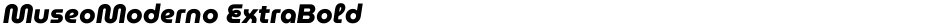 MuseoModerno ExtraBoldDemo