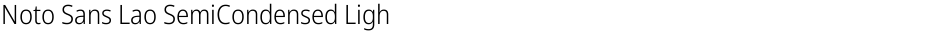 Noto Sans Lao SemiCondensed LightDemo