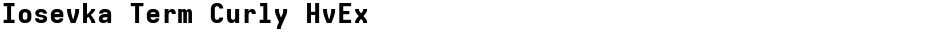 Iosevka Term Curly HvExDemo