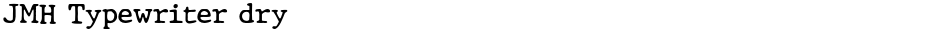 JMH Typewriter dryDemo