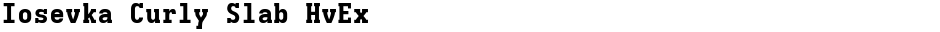 Iosevka Curly Slab HvExDemo