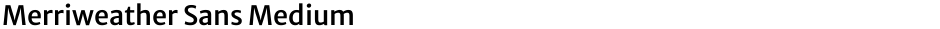 Merriweather Sans MediumDemo