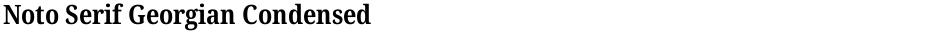Noto Serif Georgian CondensedDemo