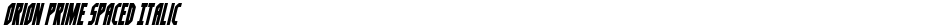Orion Prime Spaced ItalicDemo