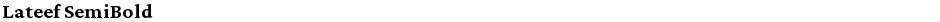 Lateef SemiBoldDemo