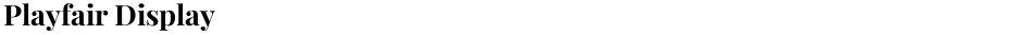 Playfair DisplayDemo