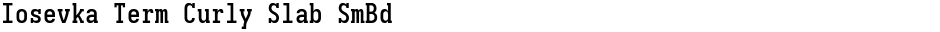 Iosevka Term Curly Slab SmBdDemo
