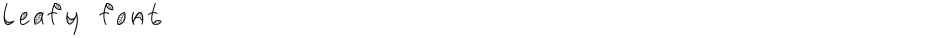 Leafy fontDemo