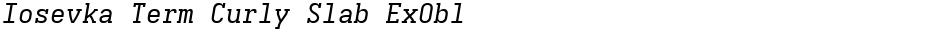 Iosevka Term Curly Slab ExOblDemo
