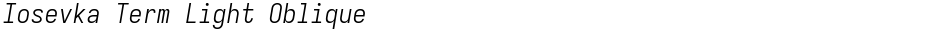 Iosevka Term Light ObliqueDemo