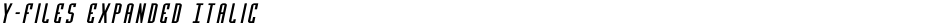 Y-Files Expanded ItalicDemo