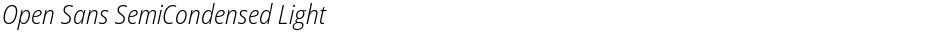 Open Sans SemiCondensed LightDemo