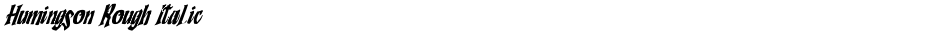 Humingson Rough ItalicDemo