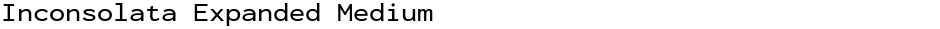 Inconsolata Expanded MediumDemo