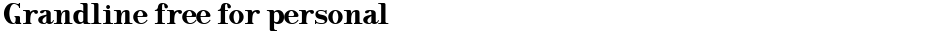 Grandline free for personalDemo