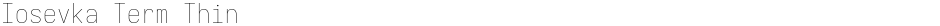 Iosevka Term ThinDemo