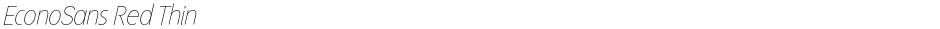 EconoSans Red ThinDemo