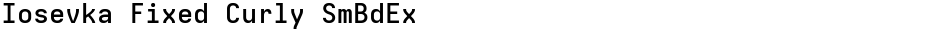 Iosevka Fixed Curly SmBdExDemo