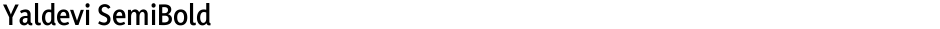 Yaldevi SemiBoldDemo