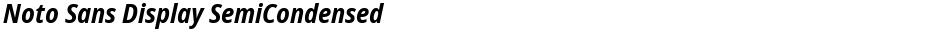 Noto Sans Display SemiCondensedDemo